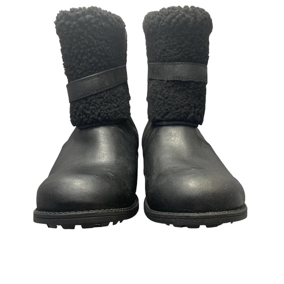 UGG Women Blayre II Shearling Genuine Cuff Suede Boots 1008220 - Black sz. 9.5 - Picture 4 of 14